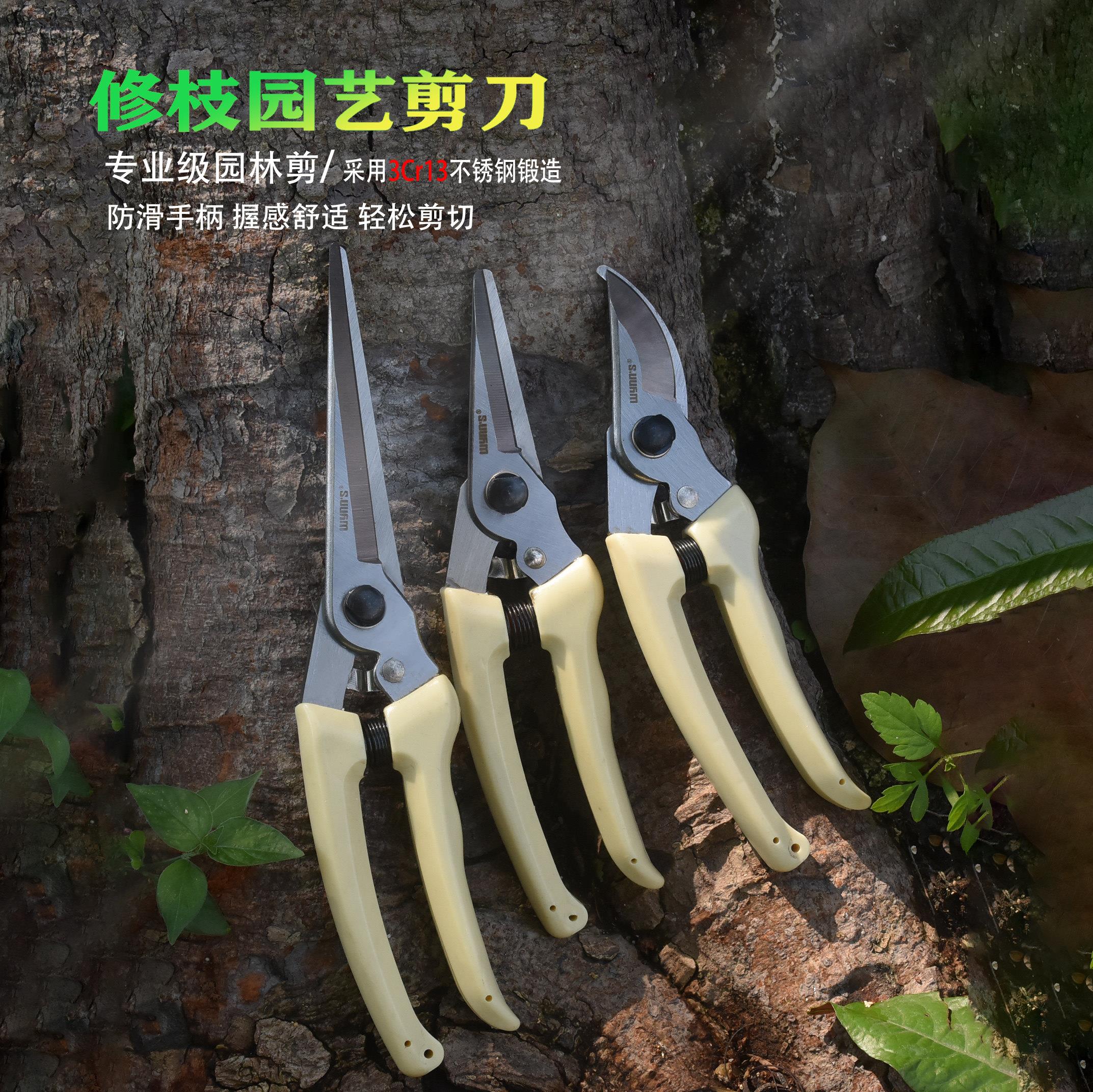 威力狮修花剪园艺剪刀不锈钢修枝剪修剪树枝摘果家用粗枝剪w131