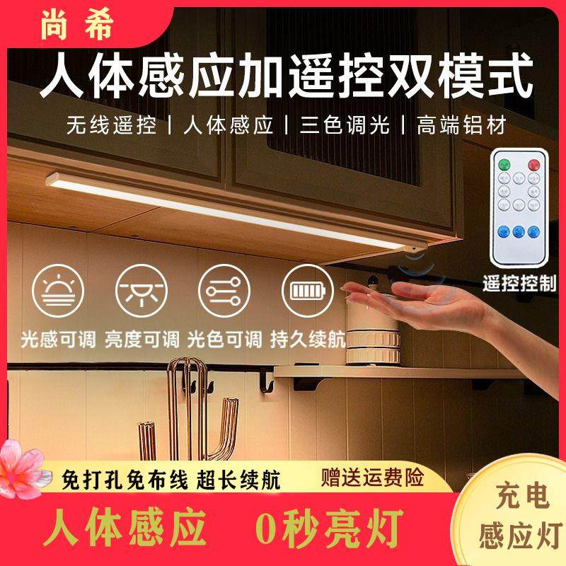 led遥控智能灯带人体感应无线 线自粘充电式厨房鞋柜子玄关酒柜灯,家装灯饰光源,感应灯,淘宝优惠券,粉丝福利购,淘宝优惠卷