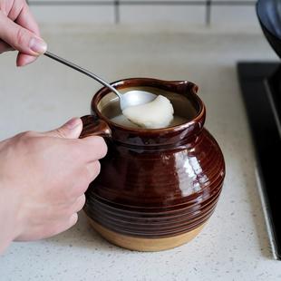 云南土陶罐子大理老式猪油罐带盖子油罐复古家用陶瓷油壶中式厨房