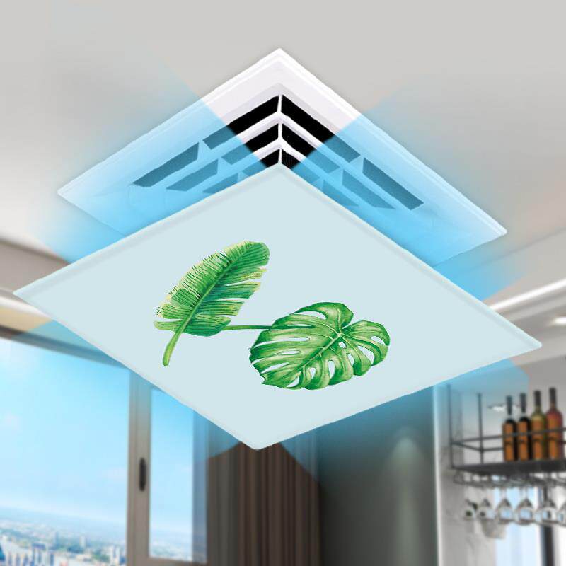 中央空调挡风板防直吹办公室天花板嵌入型空调出风口正方形遮风导