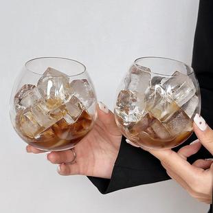 ins风思慕雪杯拿铁咖啡玻璃杯牛奶杯简约女家用喝水杯子夏天冷饮