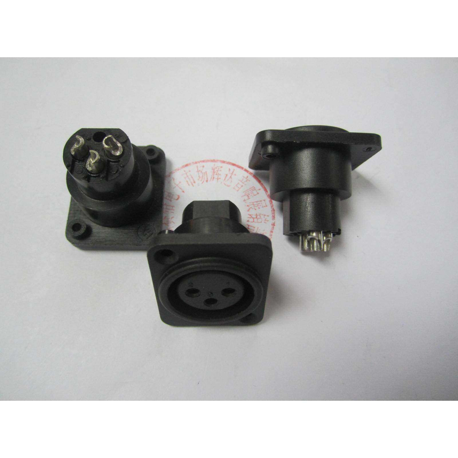 3芯卡侬头插座母座接口 3芯XLR音响音箱功放平衡调音台卡侬插座