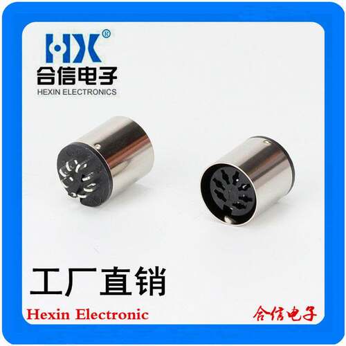 工厂7-07M大DIN7PIN母头医疗航空MINi大D7P母座连接器7芯DS端子