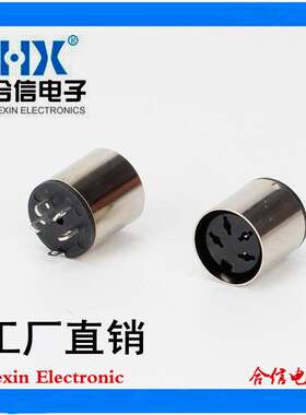 工厂直销4-07M大DIN4PIN 大D4P母头医疗航空母座连接器 鼠标母头