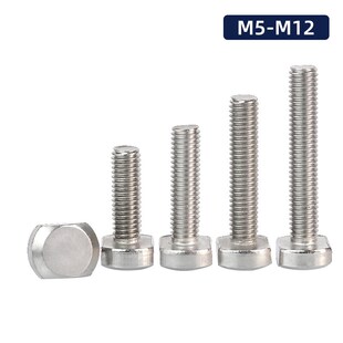 304不锈钢T型螺栓压板槽用锤头加长螺丝杆M5M6M8M10M12