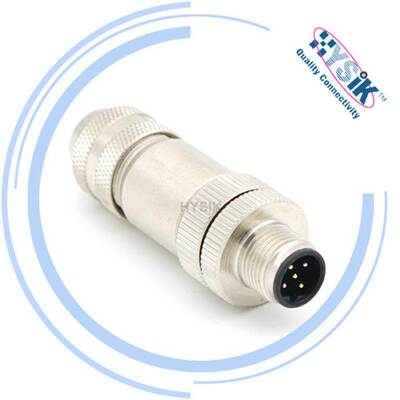 INTERBUS M12 B编码 5芯 金属带屏蔽插头兼容宾德715系列