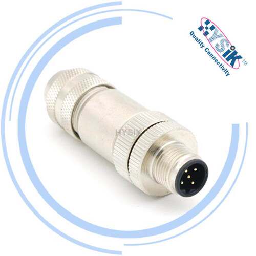 INTERBUS M12 B编码 5芯 金属带屏蔽插头兼容宾德715系列