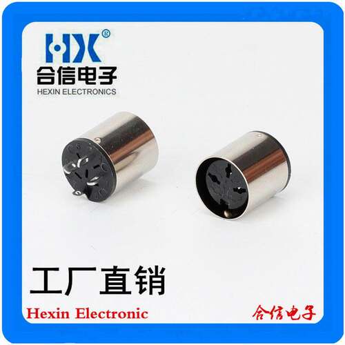 源头工厂3-07M大DIN3PIN母头大D头3P母座医疗航空母头连接器S端子