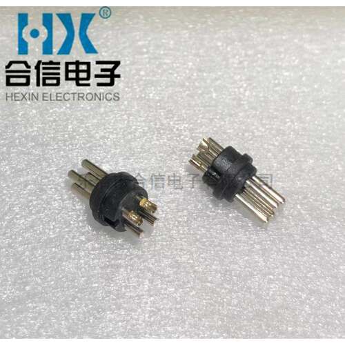 合信DSM10-4-07F-S防水头4芯连接器4P对插插头M10防水头4芯