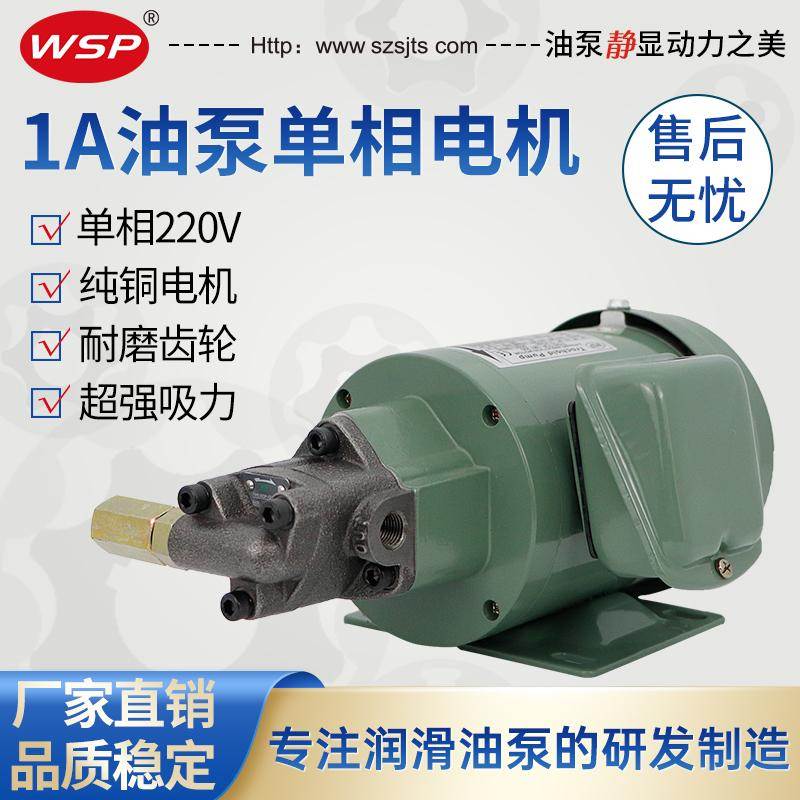 220V单相马达 TOP-12A三角泵头 摆线齿轮泵13A机床润滑油泵电机组