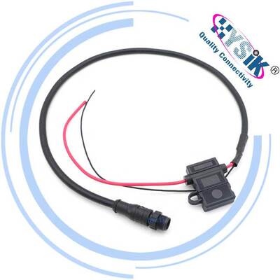 NMEA2000 M12 5芯 公头带电源线 防水IP8航空插头连接器