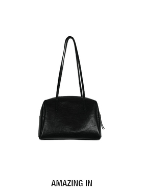 AMAZING IN | 油蜡摔纹植鞣牛皮 | 单肩包 A250819-AI58CBA053BK