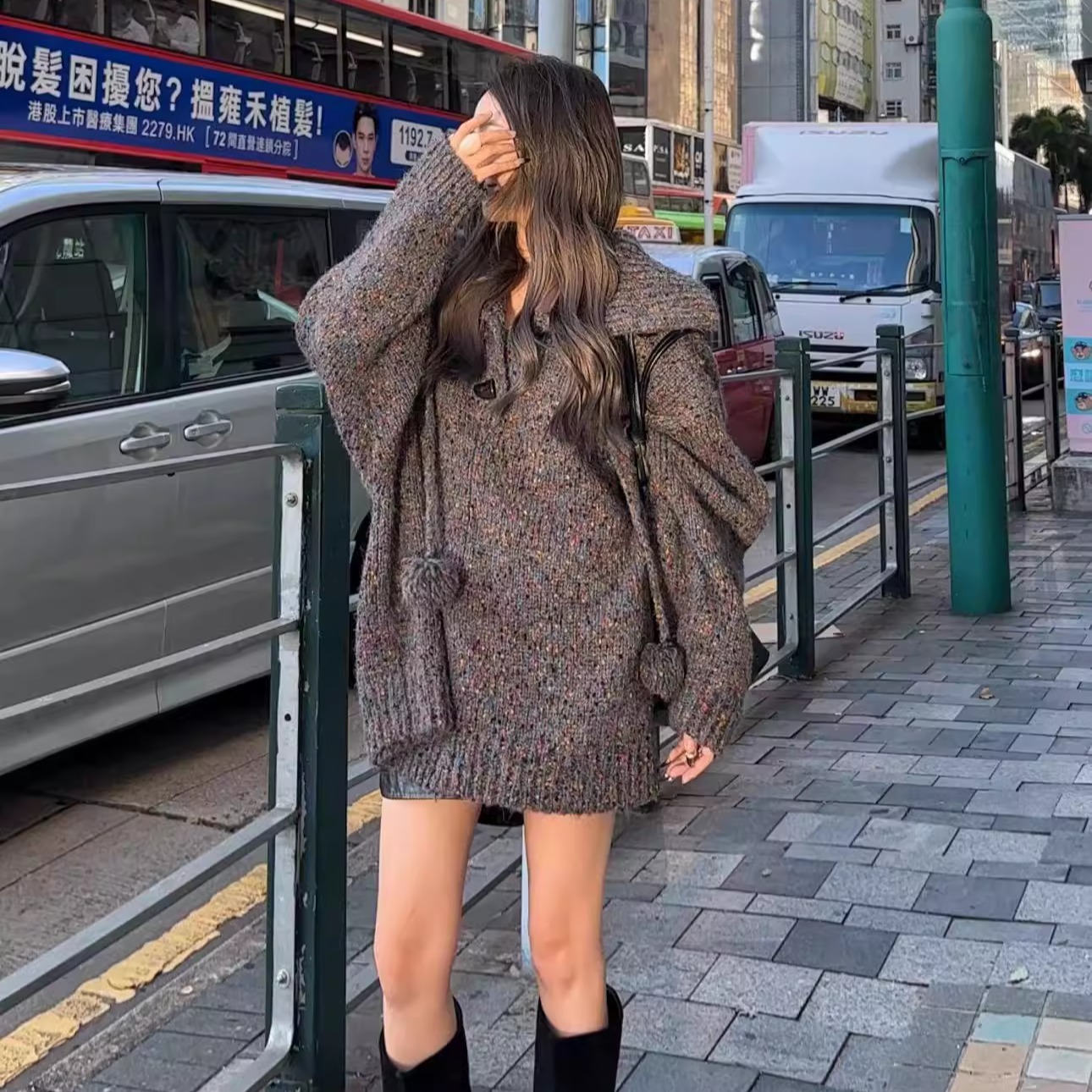 AMAZING IN | 羊毛 | 慵懒彩纱球球套头毛衣A250927-AI59CSW07111