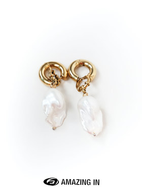 AMAZING IN | 鱼尾珍珠x镀K金 | 时尚耳环 A250513-AI55BEA010050