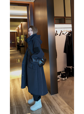 AMAZING IN | 羊毛 | 中长款连帽廓形外套女A250806-AI57CTJ95196