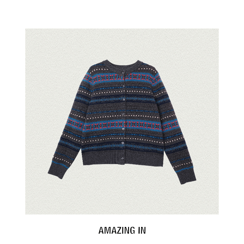 AMAZING IN | 1oo%绵羊毛 |360g费尔岛开衫A251202-AI5CDSW416868