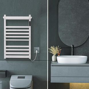 电热毛巾架卫生间烘干嵌入式温控碳纤维加热除湿取暖智能温控