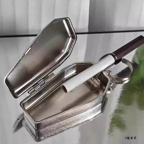 潮男随身小烟灰缸个性复古便携造型吊坠迷你型钥匙链烟灰缸饰品男