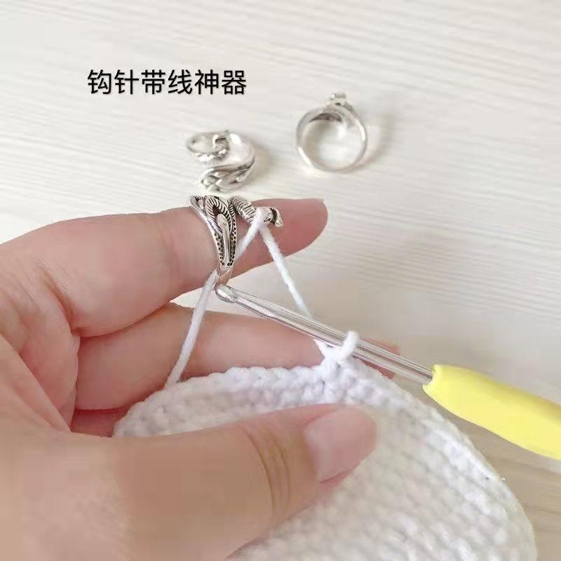 勾针戒指民族风保护套创意绕线