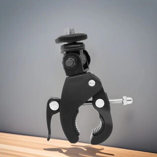 直播蟹钳夹骑行支架大直径支架夹蟹钳夹运动专用360度旋转支架