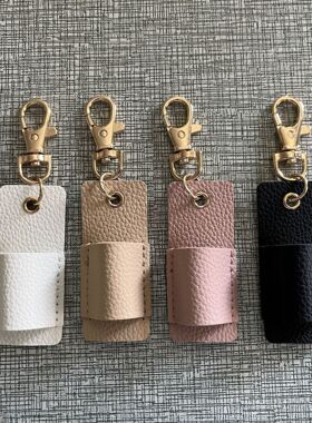 荔枝纹皮质笔套笔套护士黑色米白挂饰收纳粉色打工族可挂签字棕色