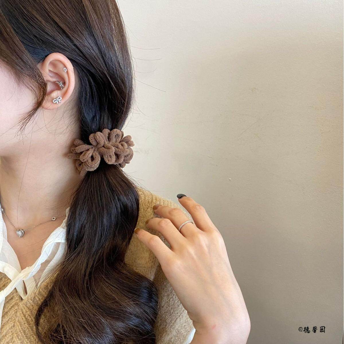 发绳珍珠高级高级感粗毛线松紧高弹力发圈简约百搭布艺韩版毛线女,家庭/个人清洁工具,发圈/发网,淘宝优惠券,粉丝福利购,淘宝优惠卷