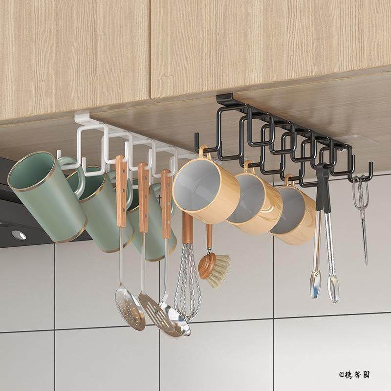 挂杯架勺子挂钩收纳收纳架锅铲勺置物水杯架衣柜杯子收纳双排锅铲,家装主材,挂钩/挂衣钩,淘宝优惠券,粉丝福利购,淘宝优惠卷