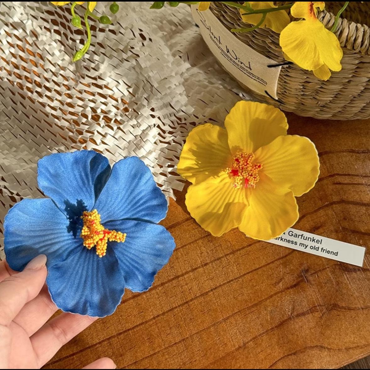 包出片扶桑花发夹鸡蛋花上镜