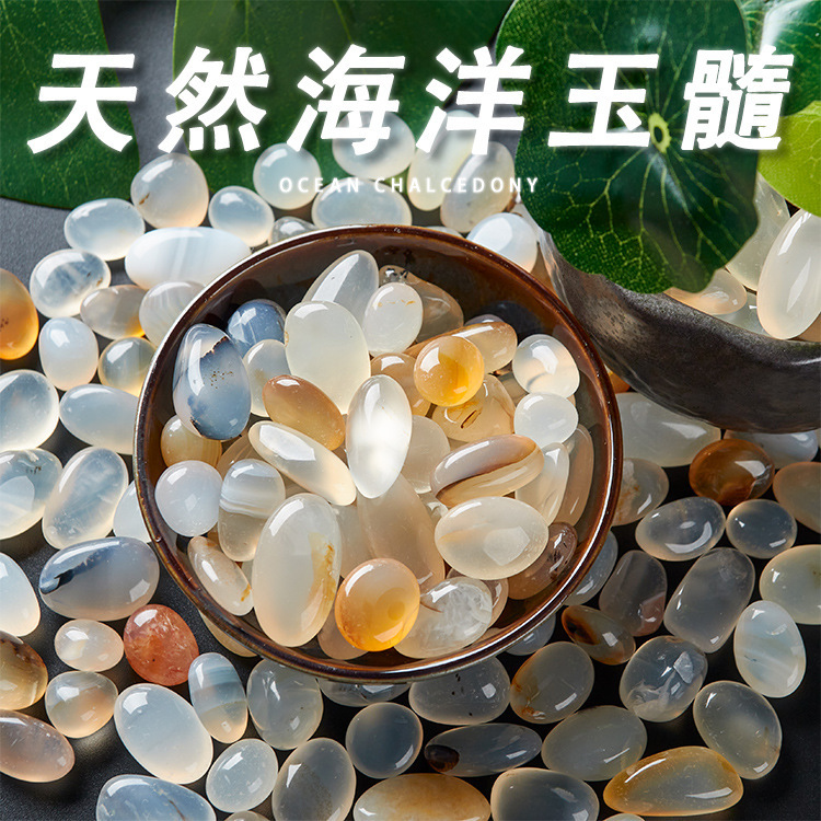 雨花石花盆水仙子铺底石子海洋