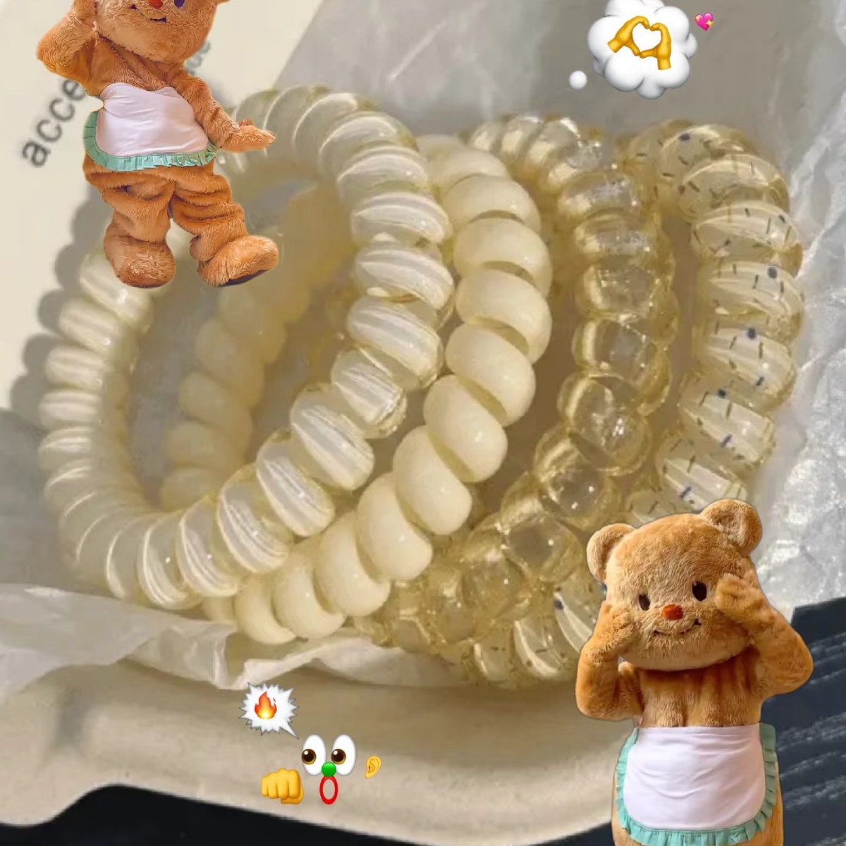 薄荷曼波高透发圈电话圈葡萄椰椰