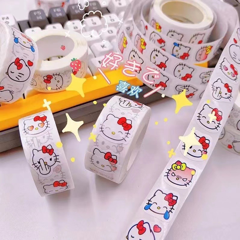 kitty猫KT猫卷卷贴可爱卡通表情