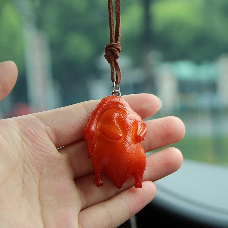 仿真搞笑红烧肉道具吊饰猪肉汽车