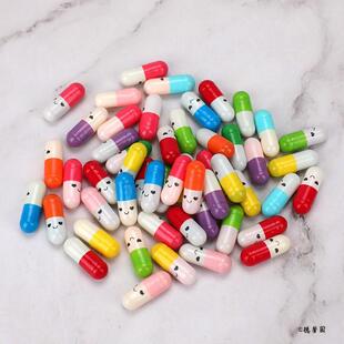 胶囊笑脸许愿瓶许愿瓶迷你纸条许愿带金属圈许愿瓶小信纸卷留言