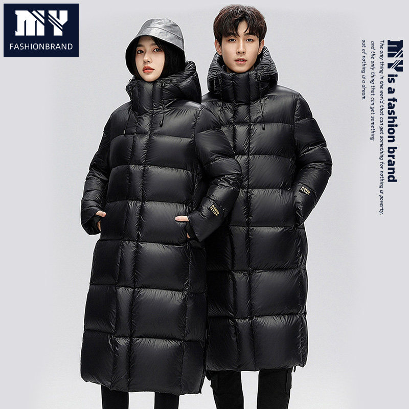 【官方正品】2025冬季潮牌情侣款长款羽绒服防风抗寒男女同款JW