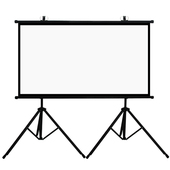 双支架幕布100 120英寸落地移动便携抗光杆手动免打孔壁挂