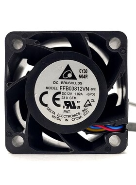 台达 FFB03812VN 12V 1.02A 3828 3.8cm PWM暴力增压服务器风扇