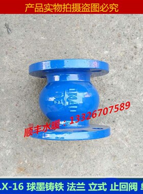 HC41X-16球墨 法兰单向止回阀 水管道逆止阀立式对夹式消声止回阀