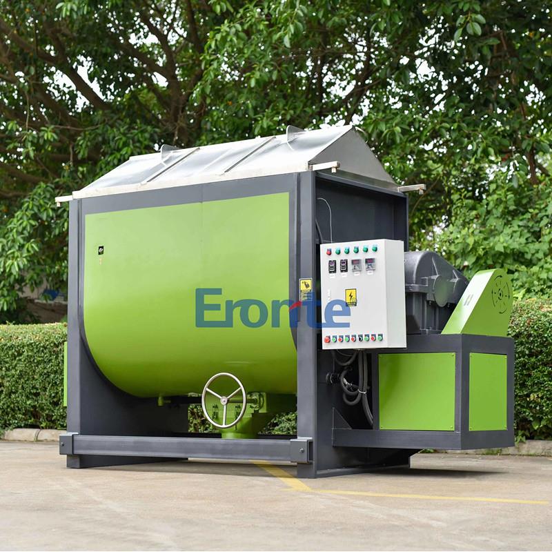 1吨卧式加热搅拌机 酒糟豆渣玉米粉加温发酵搅拌机 粉末液体混料