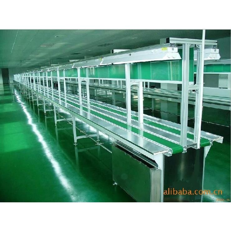 PVC双带流水线电子飞机拉组装灯架防静电不锈钢工作台配气管插座