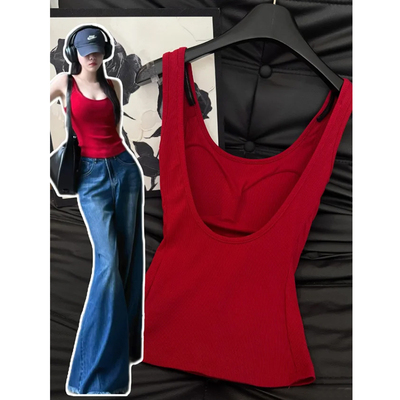 【送运费险】夏季辣妹带胸垫吊带