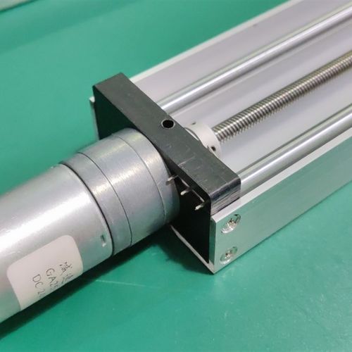 Y370型 直流减速电机 直线导轨滑台 U型槽静音铜套V光轴带限位开