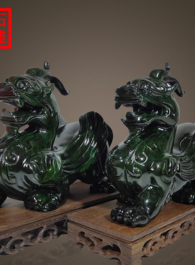 玉石貔貅摆件客厅酒柜家居玄关办公室招财装饰品摆件乔迁开业礼品