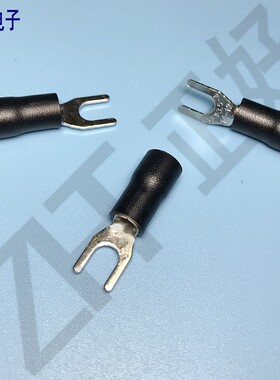 SV3.5-4S冷压端子U型叉形线鼻子铜线耳Y型压线预绝缘叉型500个