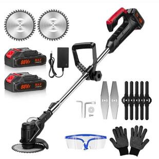 电动割草机25000RPM手持式无绳草修剪机长度可调刀具家用花园工具