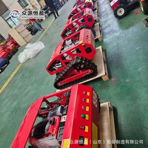 厂家遥控履带割草机小型智能四冲程汽油剪草机工厂草坪修剪机
