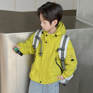 【悠悠童话】儿童装男童外套春秋款2026新款中大童男孩冲锋衣酷帅