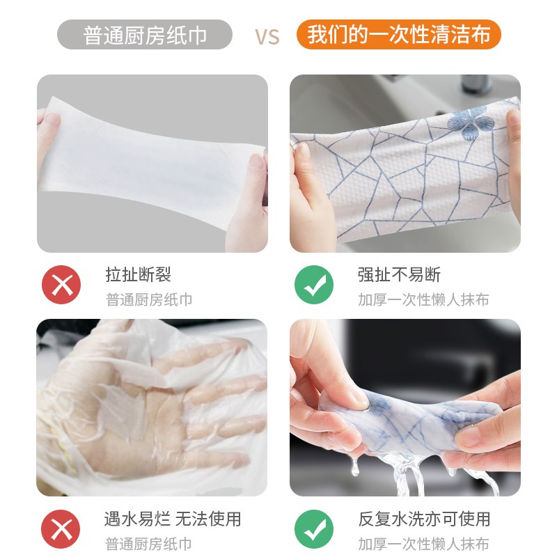 懒人抹布厨房干湿两用纸巾一次性洗碗布百洁吸油吸水纸清洁布