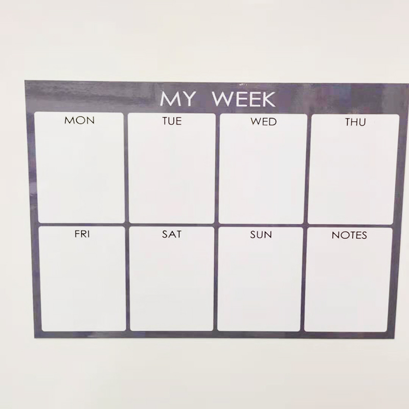 软磁白板备忘录留言板周计划表记事贴冰箱贴一周食谱磁力贴可擦写