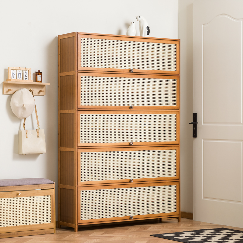 简易鞋架子经济型仿藤编鞋柜家用门口放室内好看超大新款防尘宿舍