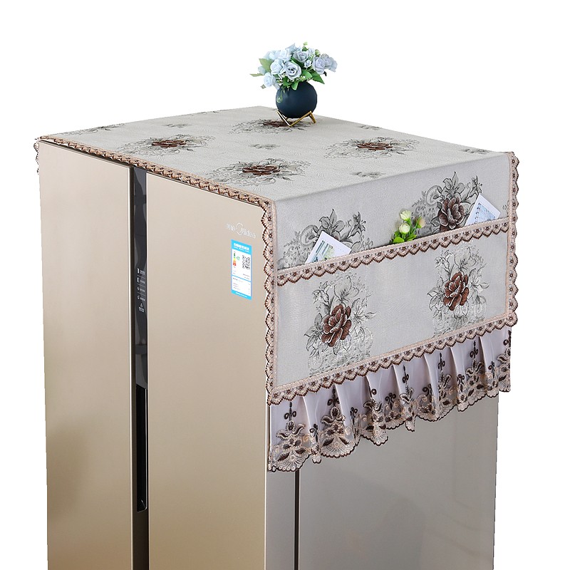 冰箱防尘盖布单开门双开门冰箱防尘罩洗衣机盖巾现代防尘布多用巾